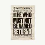 Torchon Celui qu'il ne faut pas nommer revient - La Gazette du Sorcier - MinaLima - Harry Potter HPT09(1)