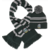 Ensemble echarpe et bonnet serpentard
