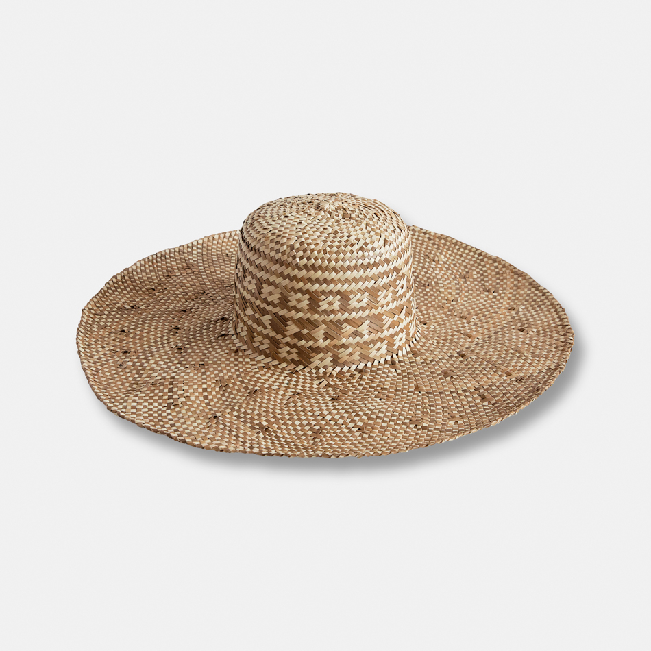 Chapeau Décoratif ou accessoire de mode SASAK BORNEO - Marron / Beige