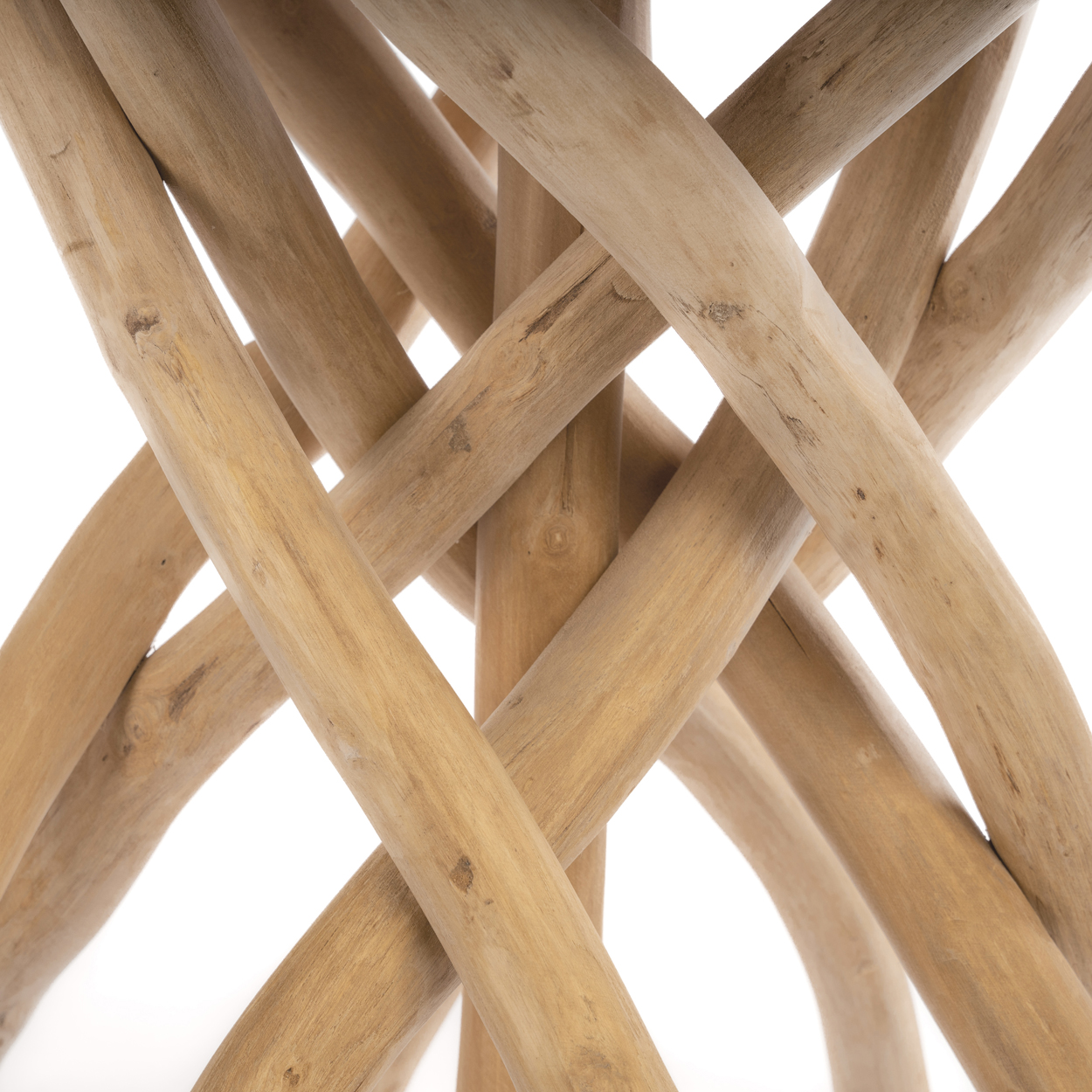 Pieds table basse teck