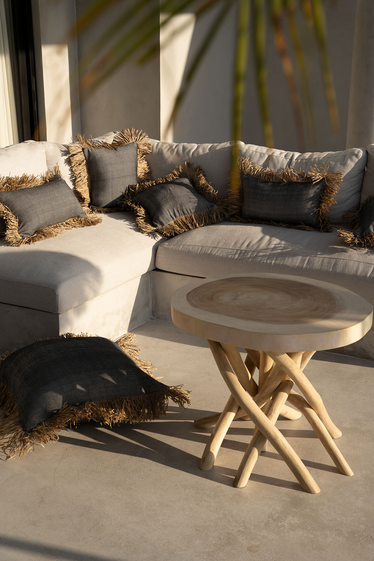 Table basse bois teck salon