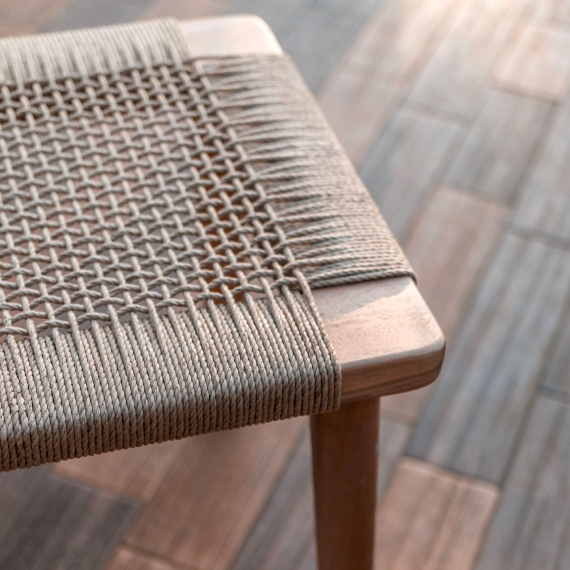 Grand Tabouret SUNDA Bois Papier Recyclé 04