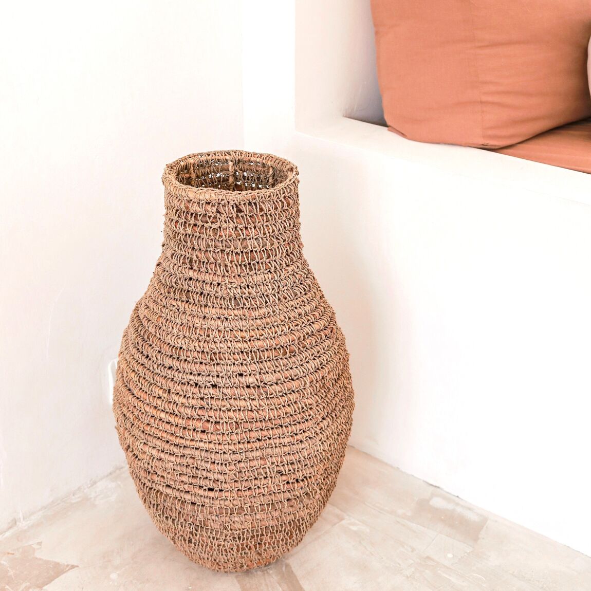 Vase SAKRA Fibre bananier et raphia 04