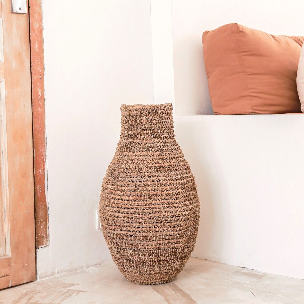 Vase SAKRA Fibre bananier et raphia 02