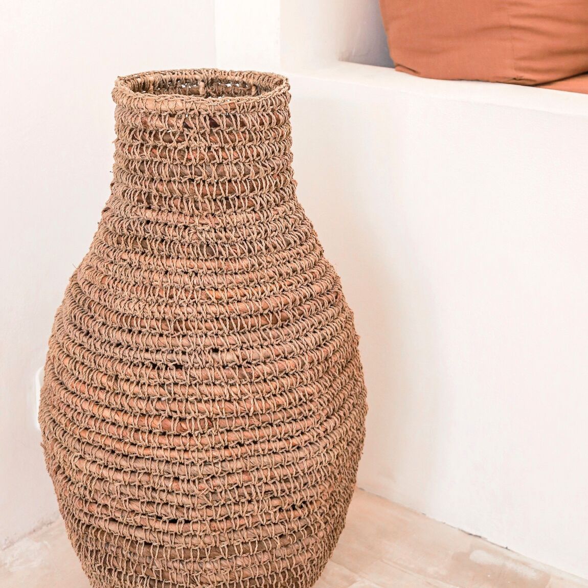 Vase SAKRA Fibre bananier et raphia 07