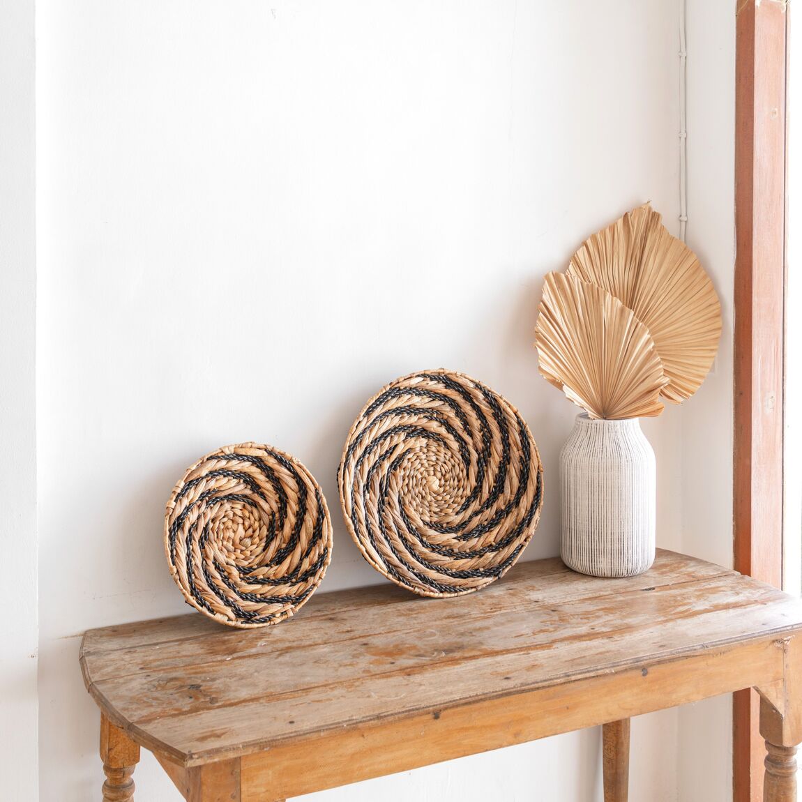 Panier ou Bol Déco Jacinthe deau BANDUNG Naturel et Noir 05