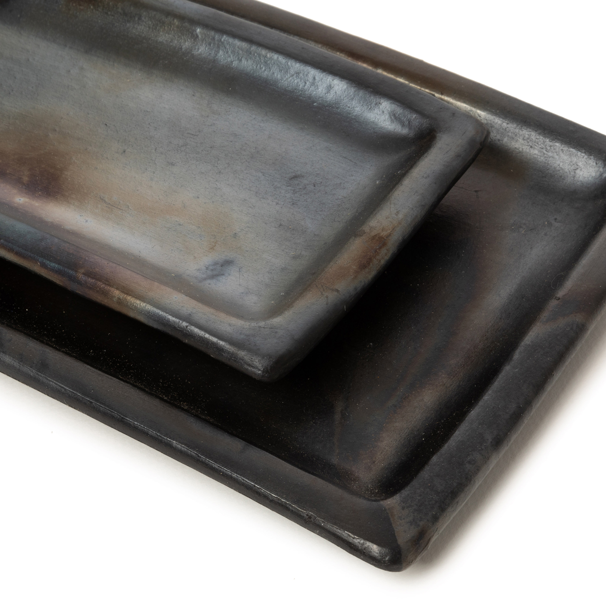 2 plats rectangles burned
