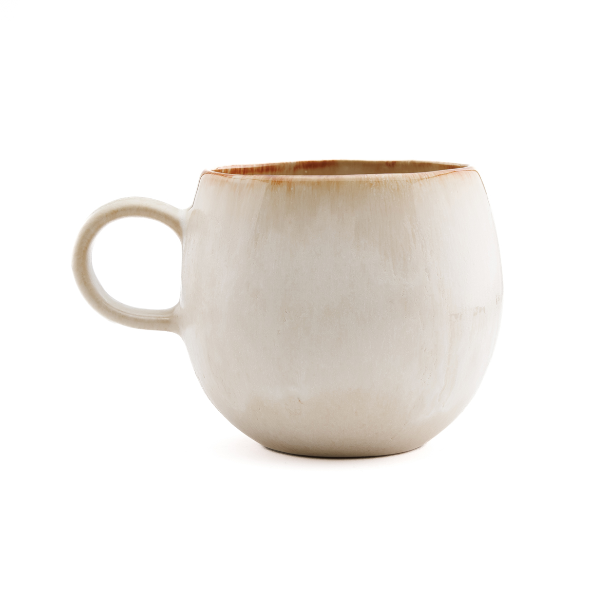 Tasse café allongé cascais en céramique du Portugal beige et marron