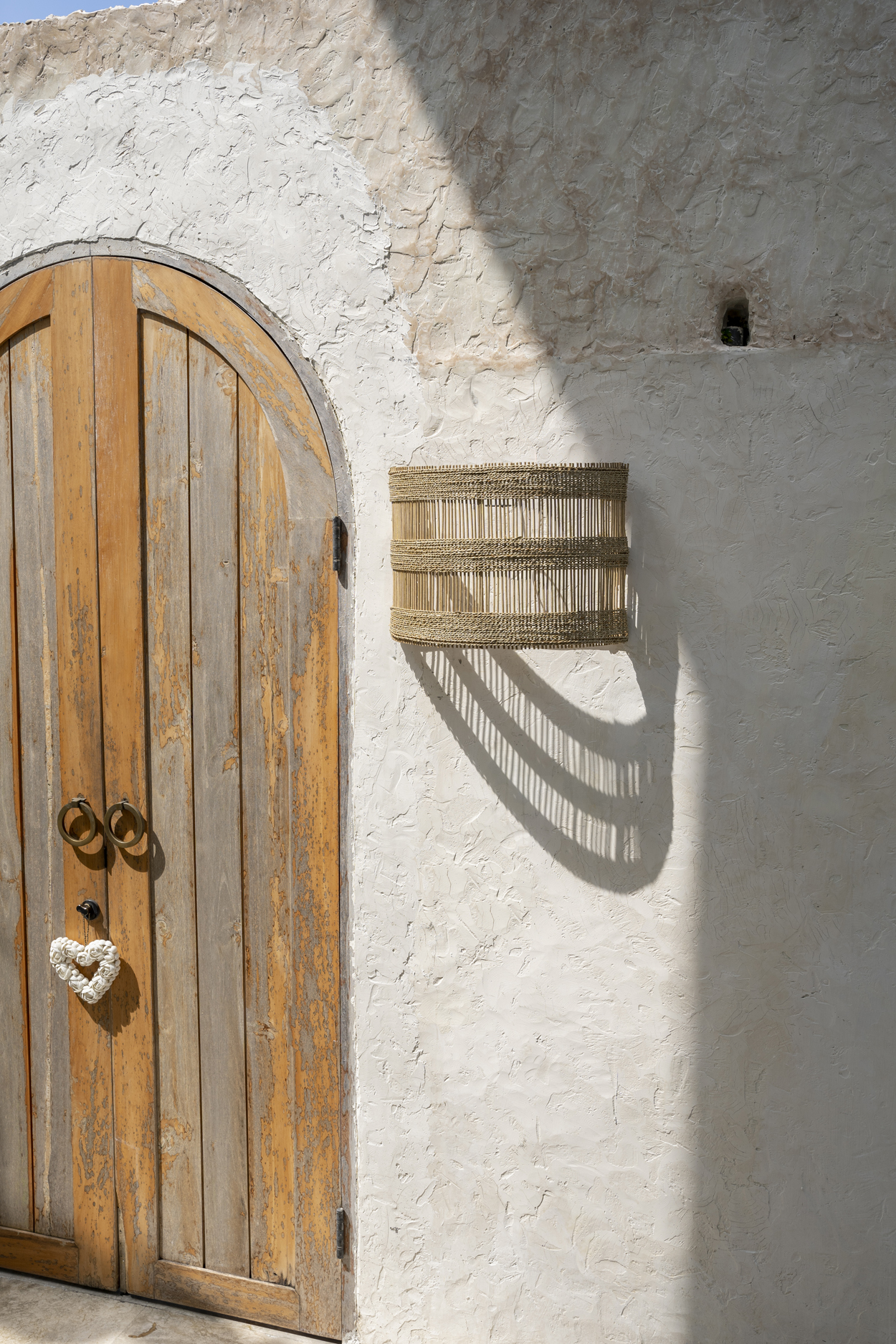 Applique murale Doedoe en rotin naturel