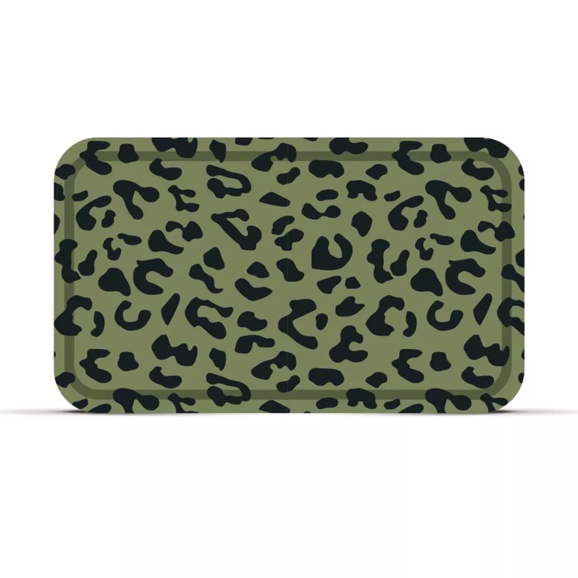 Plateau leopard kaki rect
