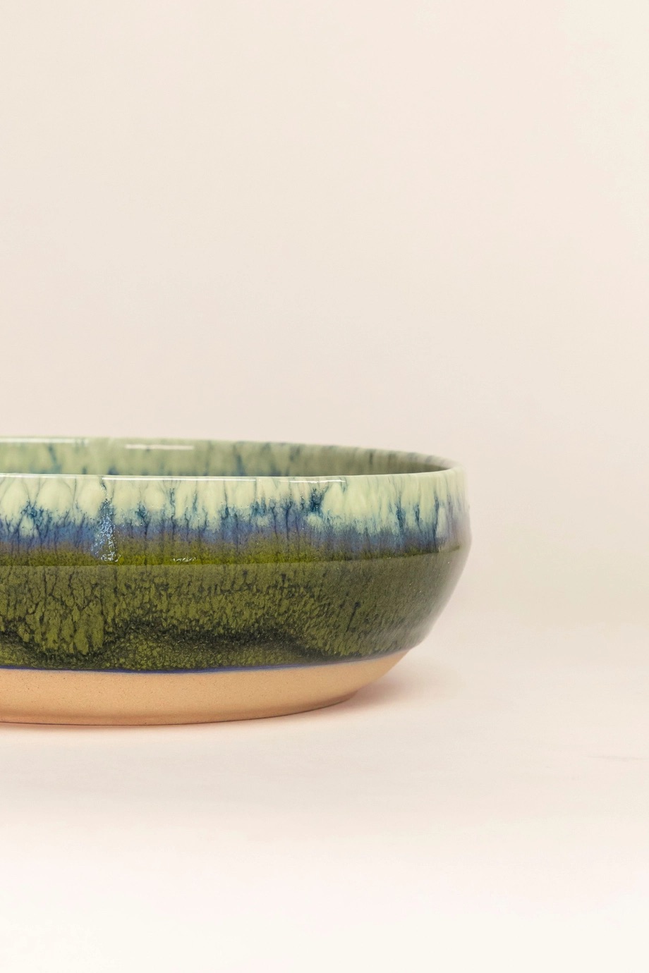 Grand bol céramique bleu et vert