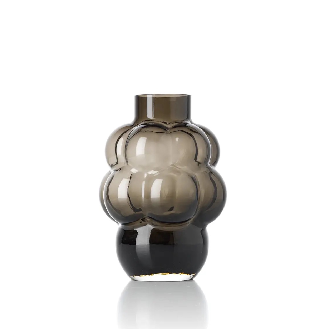 Vase Grape gris en verre