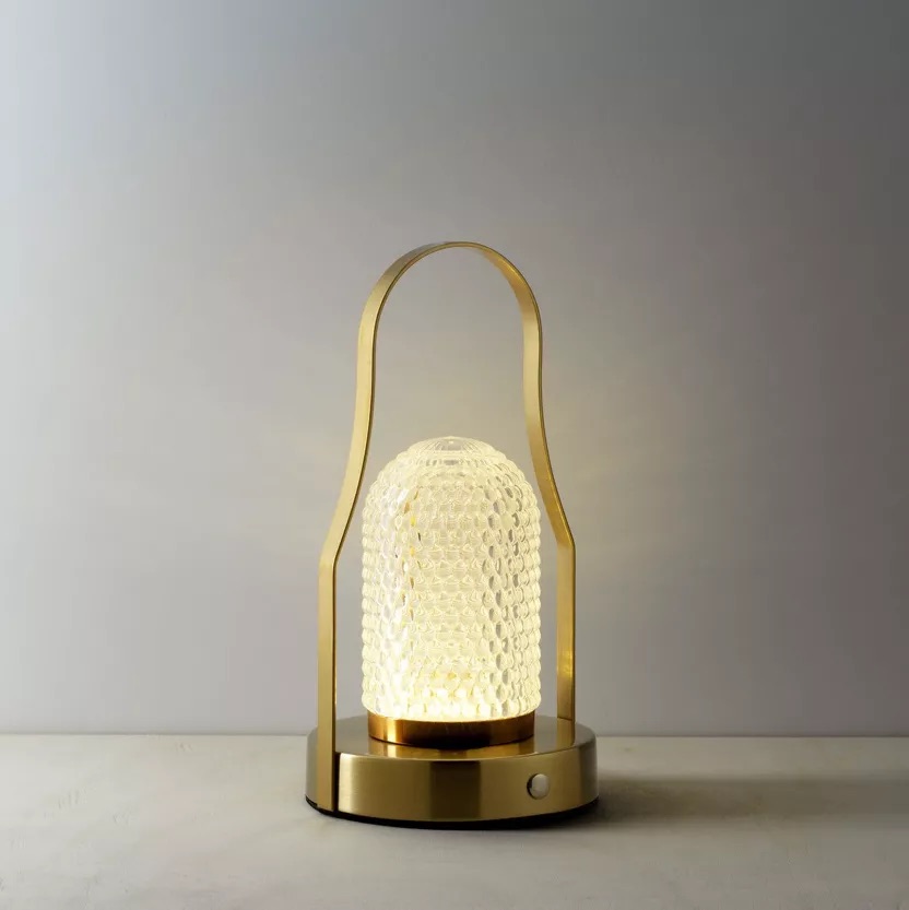 Lampe de table portable laiton