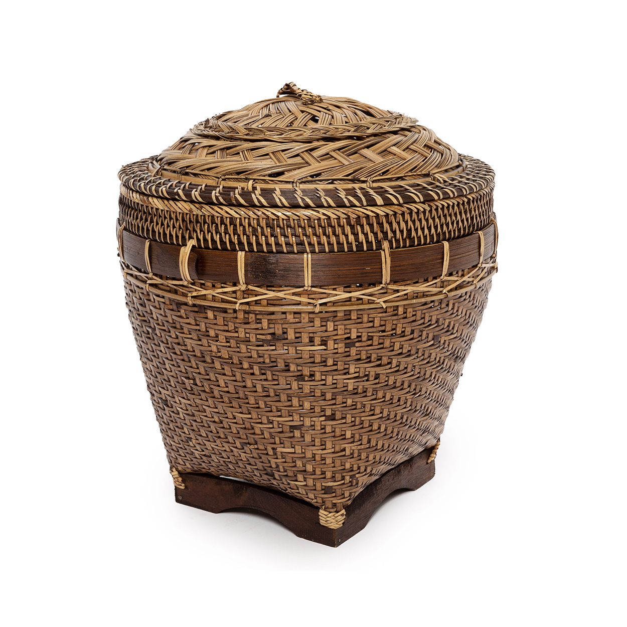 Panier de rangement colonial rotin naturel