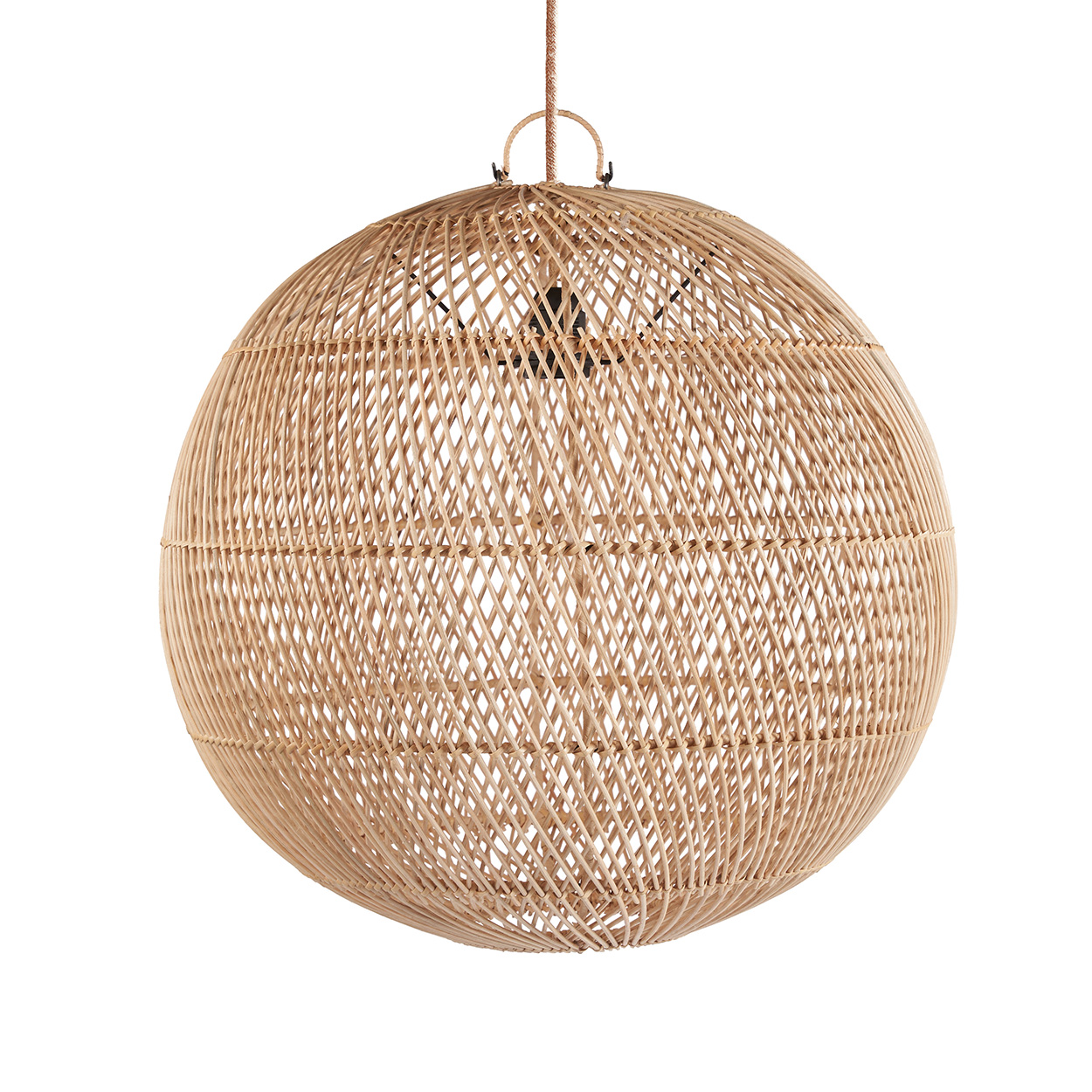 Luminaire Bubble rotin naturel Ø50cm