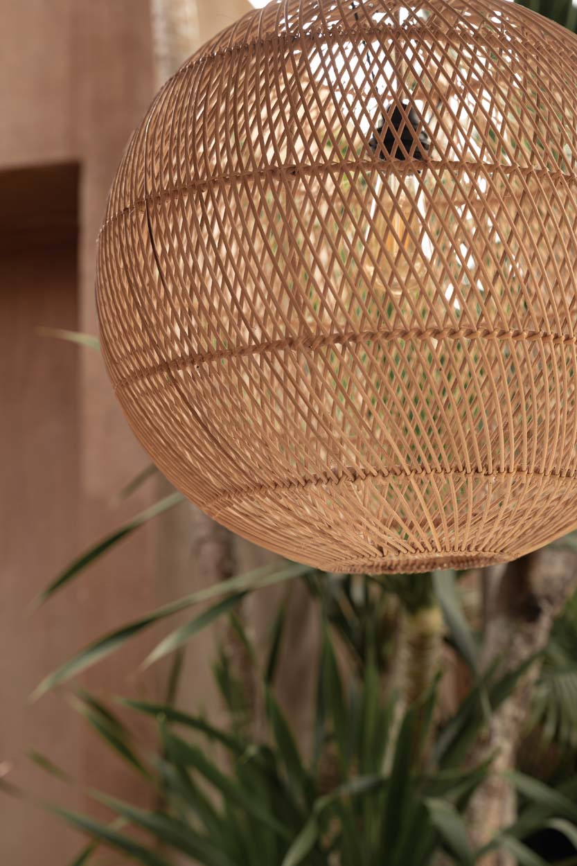 Suspension ronde rotin naturel Ø50cm