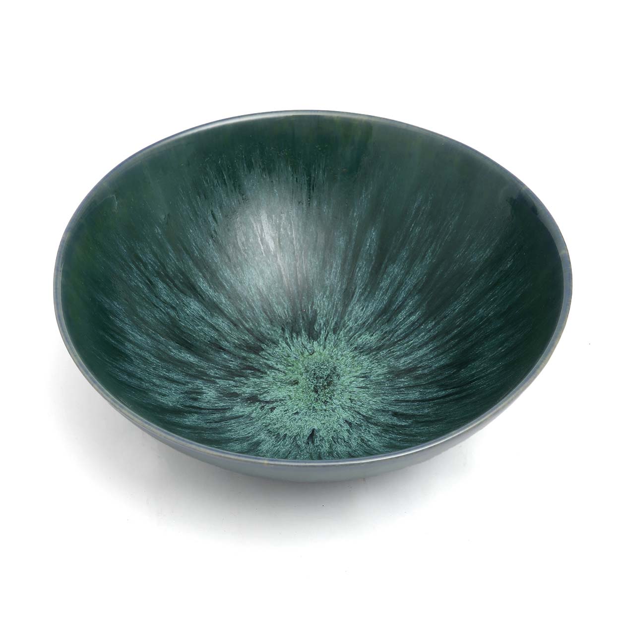 Saladier rond bleu-vert