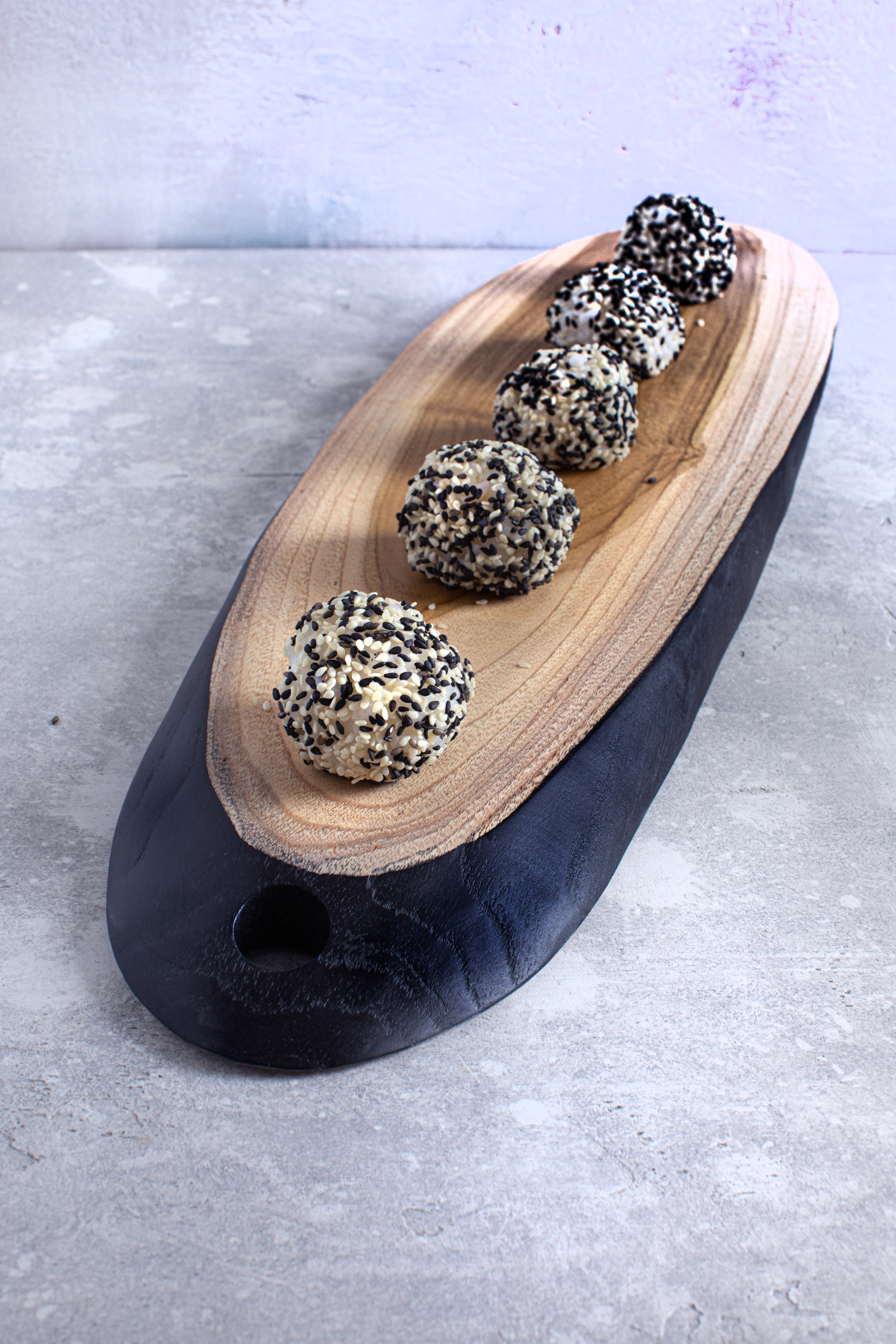 Planche teck et noire