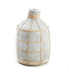 Moyen vase whoopy béton et détail raphia