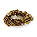 Rond de serviette Perles Or