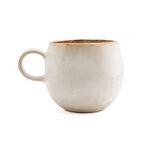 Tasse café allongé cascais en céramique du Portugal beige et marron