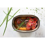 salade de tomates dans saladier ovale comporta