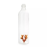 Bouteille transparente verre corail