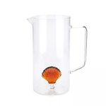 Pichet transparent verre coquillage