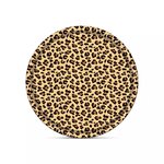 Plateau leopard beige rond