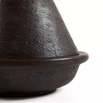 Tajine ethnic marron en terre cuite