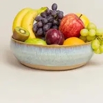 Corbeille à fruits céramique bleu clair
