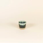 Tasse espresso bleu et vert