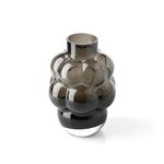 Vase Grape en verre noir transparent