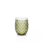 Verre à eau en verre vert olive