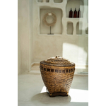 Panier décoratif colonial en rotin