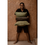 Coussin vert olive carré 50cm x50cm