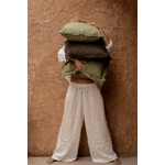 Coussin coton vert naturel 50x50cm
