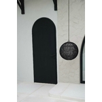 Luminaire rotin rond noir