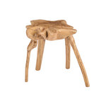 Table Rooty en teck naturel, vue de trois quarts