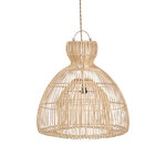 Suspension Matcha Whisk taille S en rotin naturel, vue de face