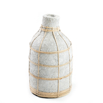 Grand vase whoopy beton et raphia