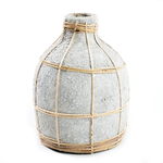 Petit vase whoopy béton et raphia