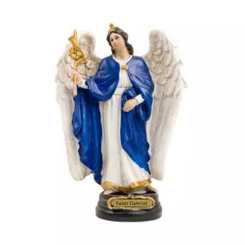 statue-en-resine-peinte-a-la-main-de-saint-gabriel-h-20-cm