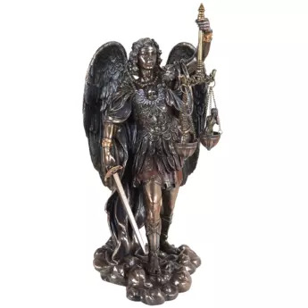 statue-bronze-coule-a-froid-saint-michel-avec-balance-h-28-cm
