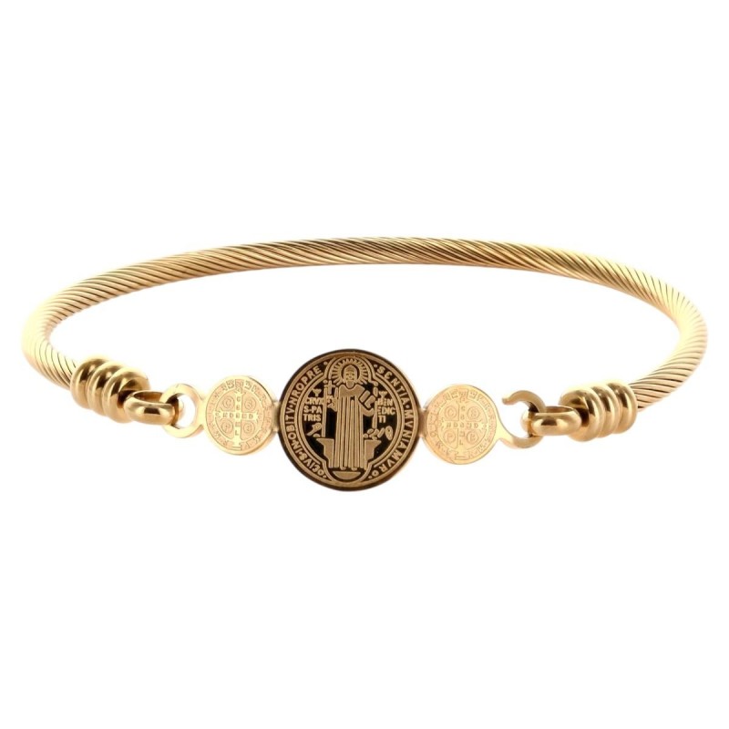 bracelet-rigide-en-acier-inoxydable-dore-avec-medaille-de-st-benoit