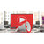 megaphone-bullhorn-video-player-computer-screen-blurred-office-background-close-up-view-3d-illustration