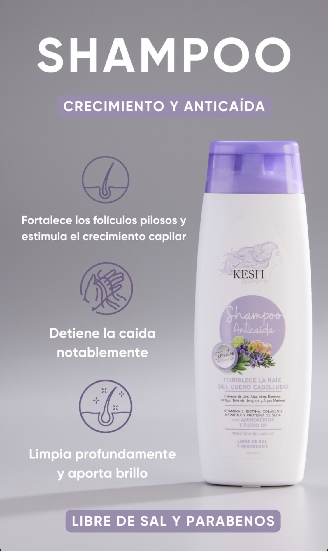 SHAMPOO ANTI CAIDA KESH 6