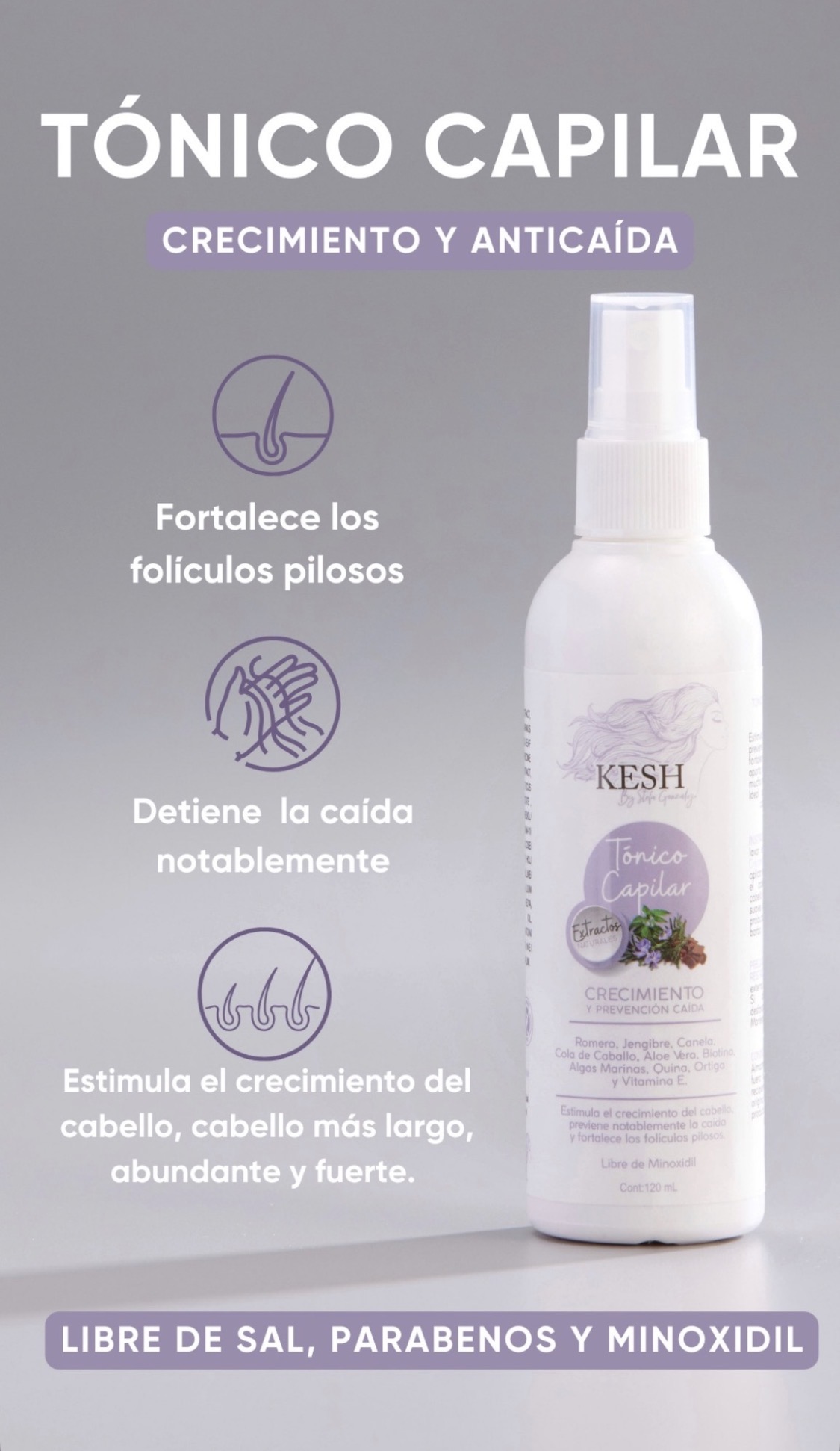 TONICO CAPILAR KESH 3