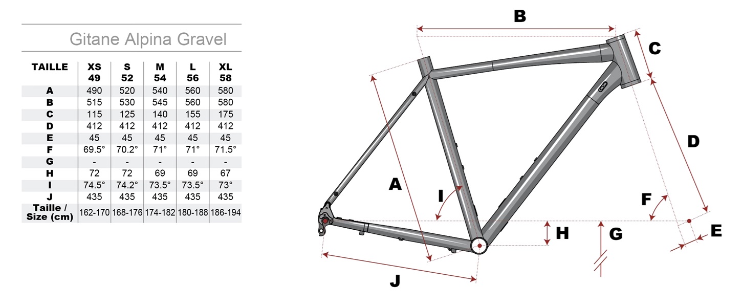 CADRE VELO GITANE 3450g 48*50cm 131mm FF EROICA D7 EUR 40,00 - FR
