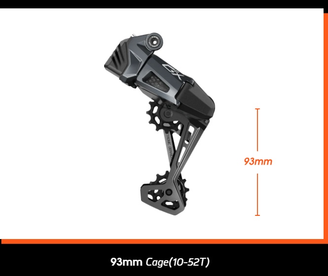 Kit Dérailleur Arrière GeX Wheeltop – Vélo Gravel – électronique, Mono Plateau, 7-14v